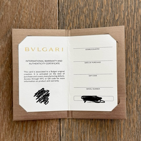 BVLGARI Serpenti Forever Leather Gold Metallic Card Holder New With Tags and Box - Picture 9 of 9